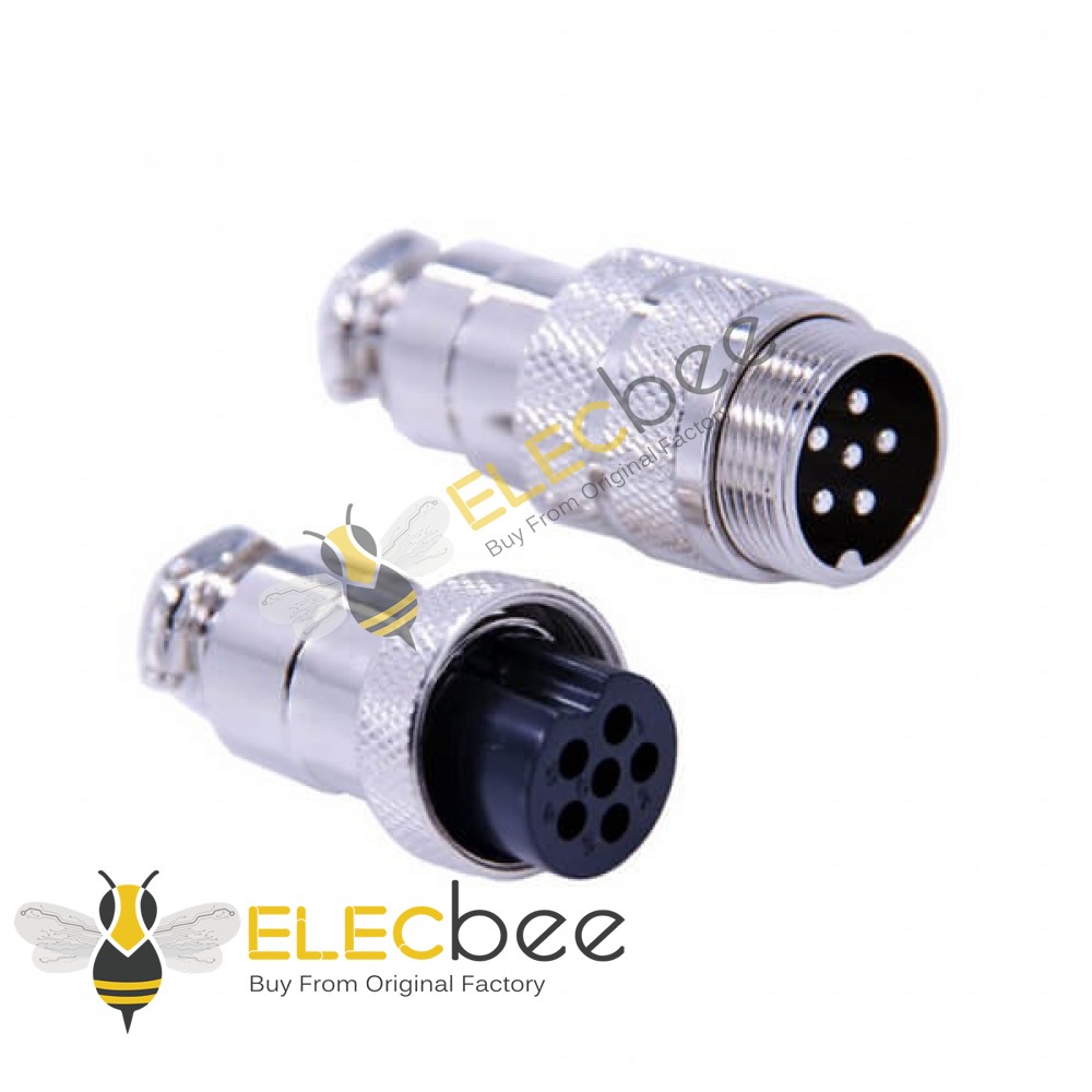 GX20连接器6芯电缆线连接器GX20直式公母航空插头接线