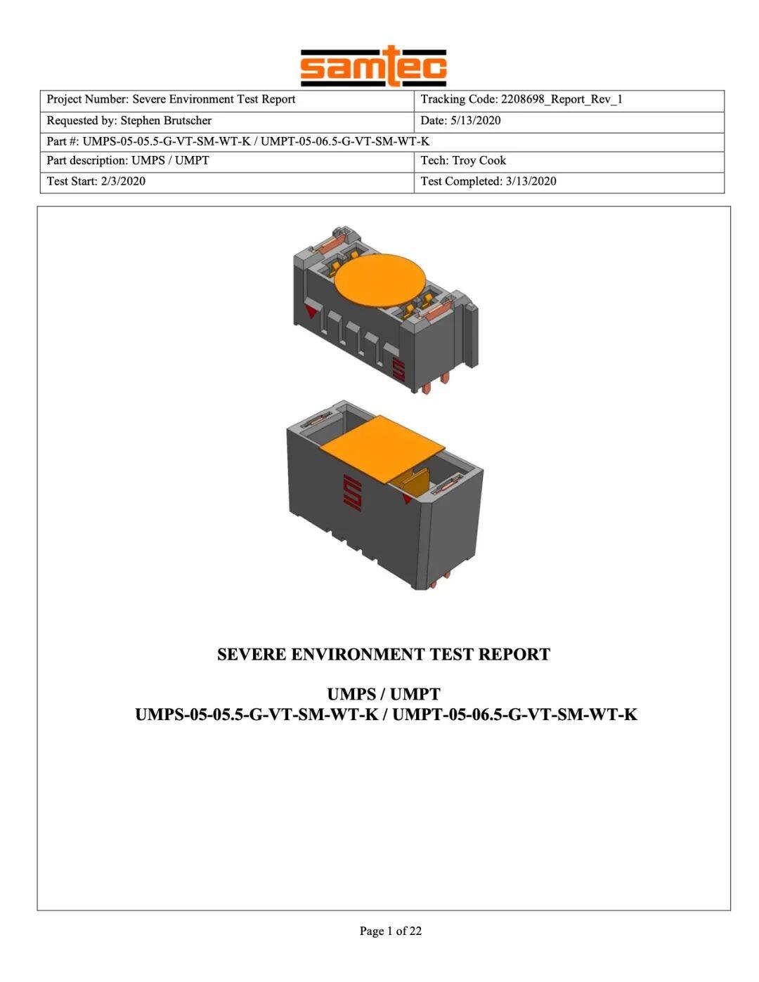 图5：mPower电源连接器的SET测试报告（图源：Samtec）